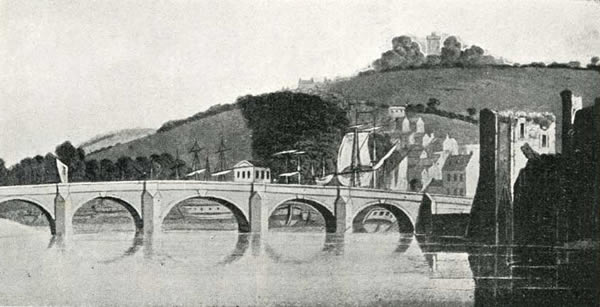 David Edwards' bridge in 1810. 