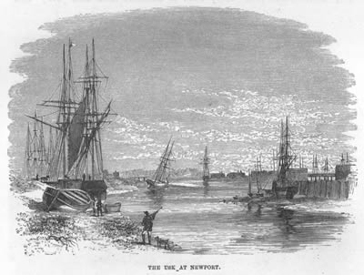 The River Usk Newport 1861