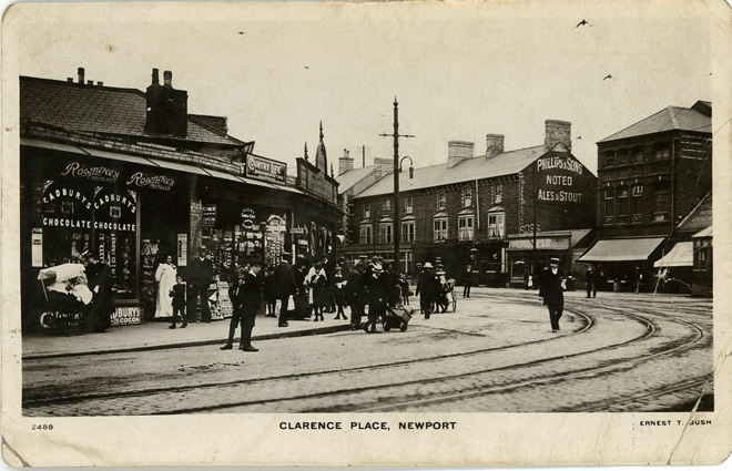 Clarence Place Newport Mon Ernest T Bush Postcard 2488