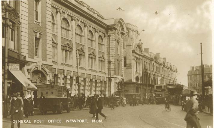 General Post Office High Street Newport real photograph postcard