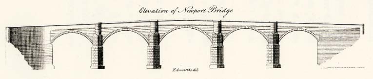 Elevation of Newport Bridge, 1801