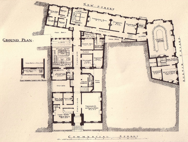 Newport Town Hall 1883 Ground Plan