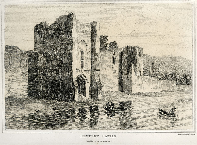 Newport Castle 1811 by JG Wood
