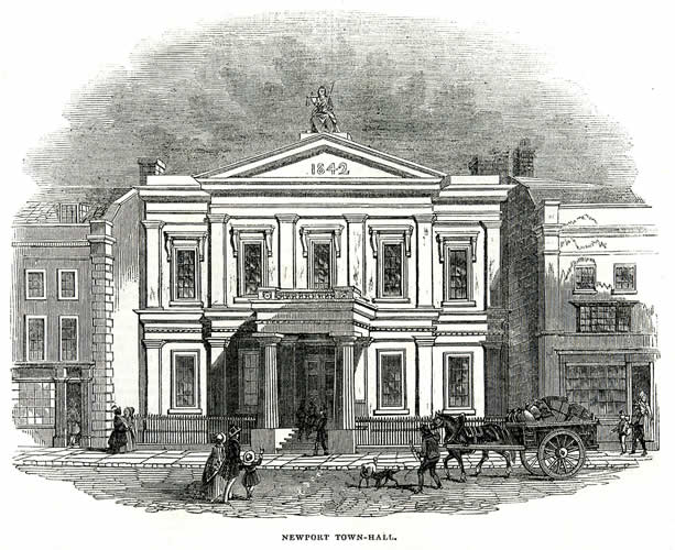 Newport Town Hall 1842: from The Illustrated London News February 11th 1843