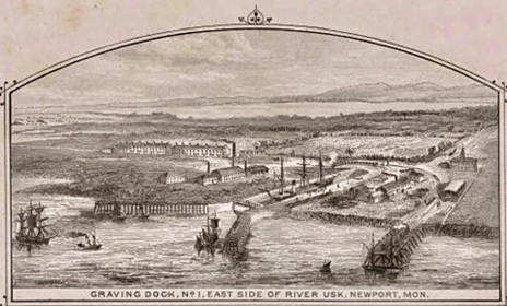 The first graving dock on the east side of the river