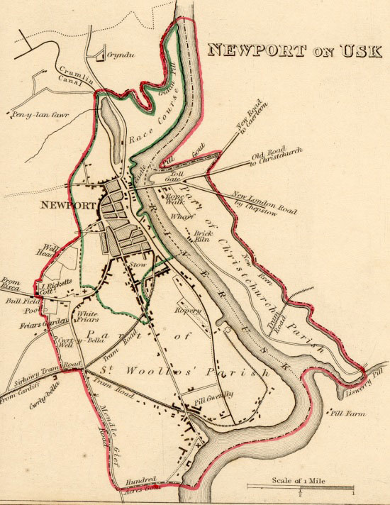 This 1835 plan shows the town just before the construction of the Town Dock