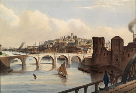 View from the Railway Bridge by James Flewitt Mullock, around 1860