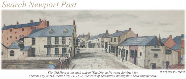 The Dip At Newport Bridge watercolour by WH Greene
