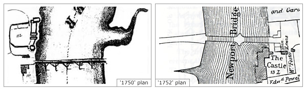 Details of the bridge from the 1750 and 1752 plans. 