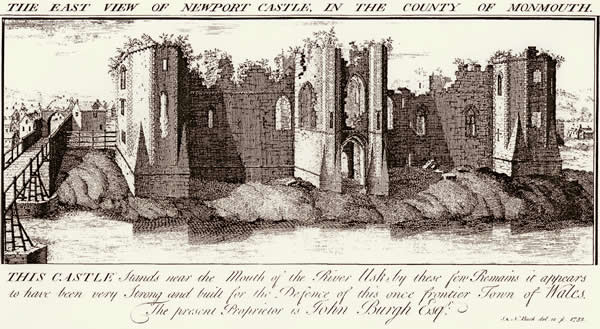 The first illustration we have of Newport Bridge, by Samuel and Nathaniel Buck in 1732.