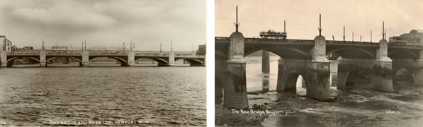 The new bridge at high and low tides.