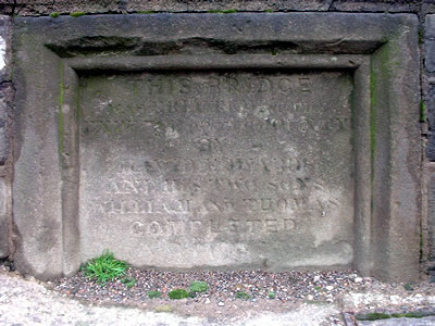 Originally on Newport's first stone bridge, this plaque is now on Caerleon Bridge which was also constructed by David Edwards. 