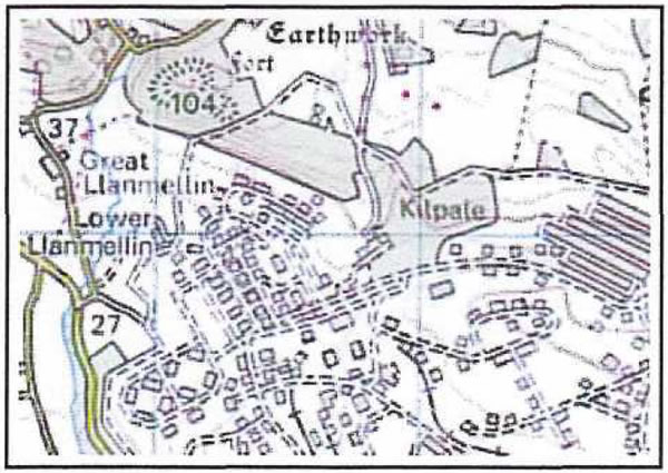 Llanmelin Wood Camp as seen on OS 1902 map