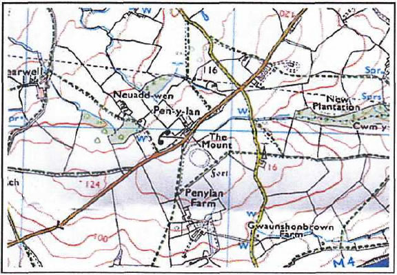 Pen-y-lan Camp as seen on OS Explorer 152