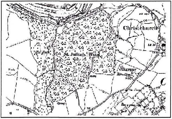 St Julians Wood Camp as seen on OS 1902