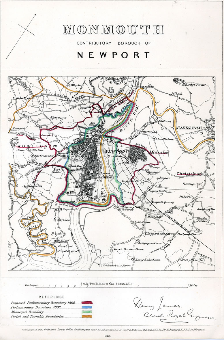 map of Newport 1868
