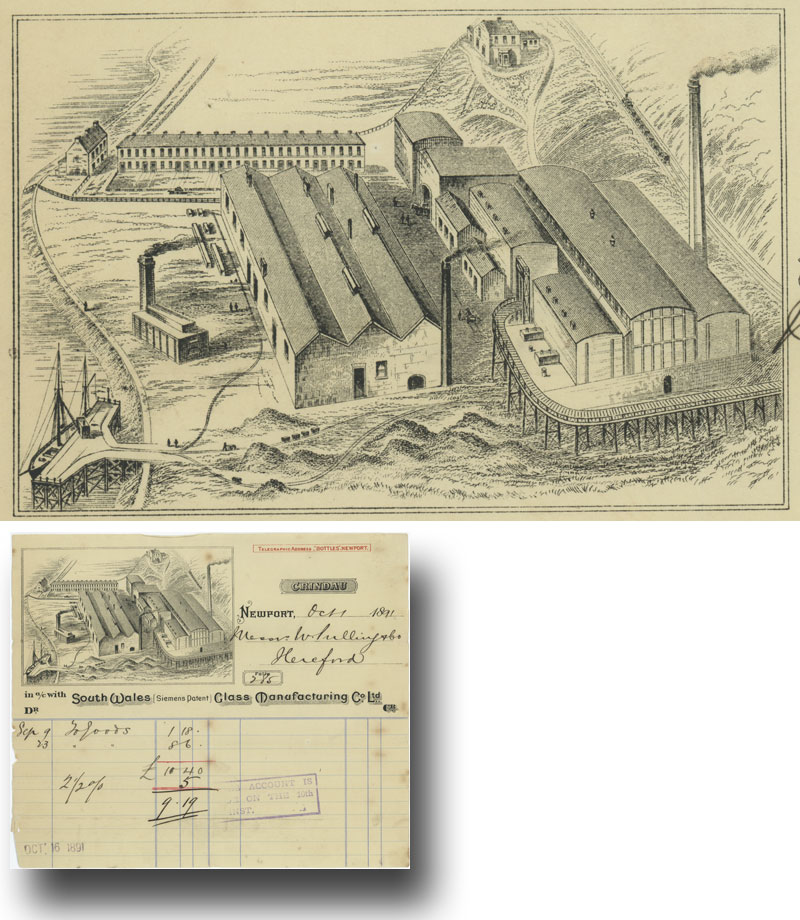 Crindau Glassworks, Newport Monmouthshire 1890