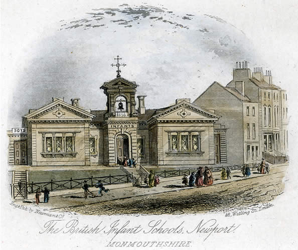 The British Infant Schools Newport Monmouthshire on Stow Hill erected in 1856