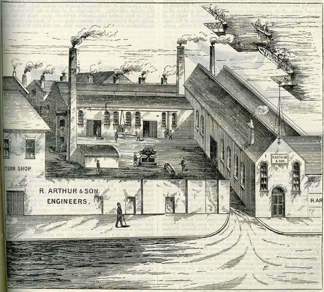 R. Arthur & Son, Engineers, Smiths, Boilermakers, &c., Newcastle Engine Works, Coomassie Street, Newport (Mon.). 1893