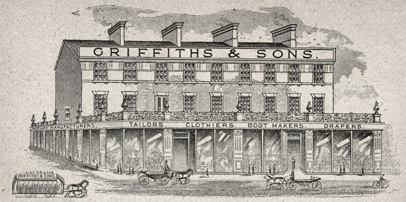 GRIFFITHS & SONS , Commercial Road, Newport, 1896