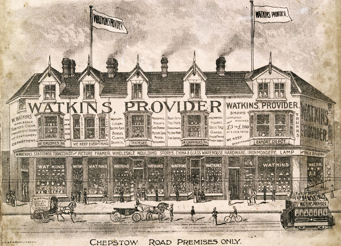VIEW OF WATKINS PROVIDER STORES CHEPSTOW ROAD Newport, c.1910