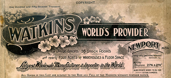 WATKINS WORLD'S PROVIDER CATALOGUE c1910