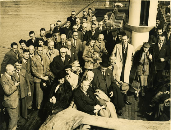 1947 Harbour Inspection. South Wales Argus photo.