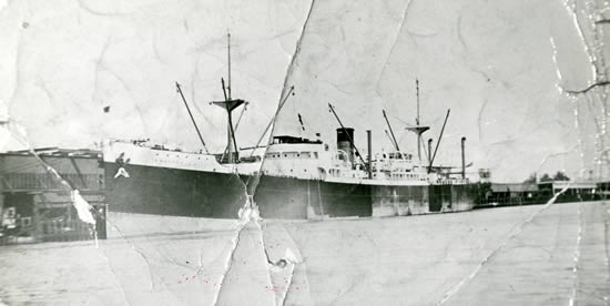 The Vancouver City sunk by a U-boat in the Atlantic. Raymond Keyse was lucky to survive.