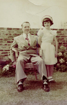 William Parkes in the early 1950s with Gaynor Turner Hintz.