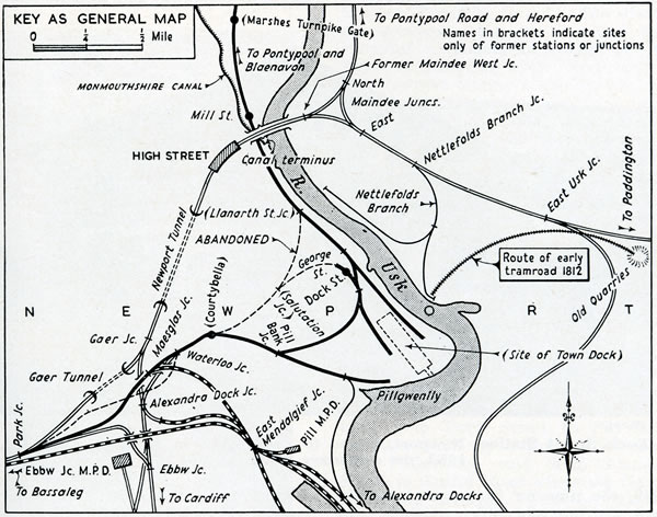 Railways in the neighbourhood of Newport