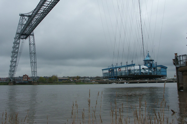 The Newport transporter bridge across the River Usk was completed in 1906. It is the first bridge passed by vessels proceeding upstream from the Bristol Channel. Photograph © Newport Past 2010.